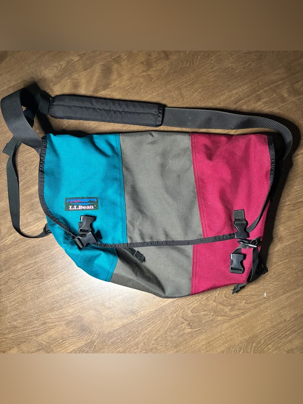 Timbuk2 x LL Bean Messenger Crossbody Bag Purple Blue Gray USED Good Condition - Picture 1 of 13